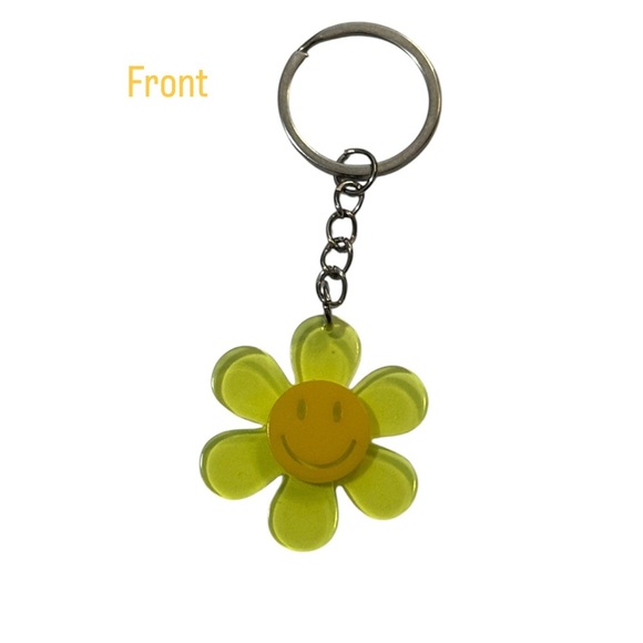 Smiley Flower Keychain - Picture 1 of 2